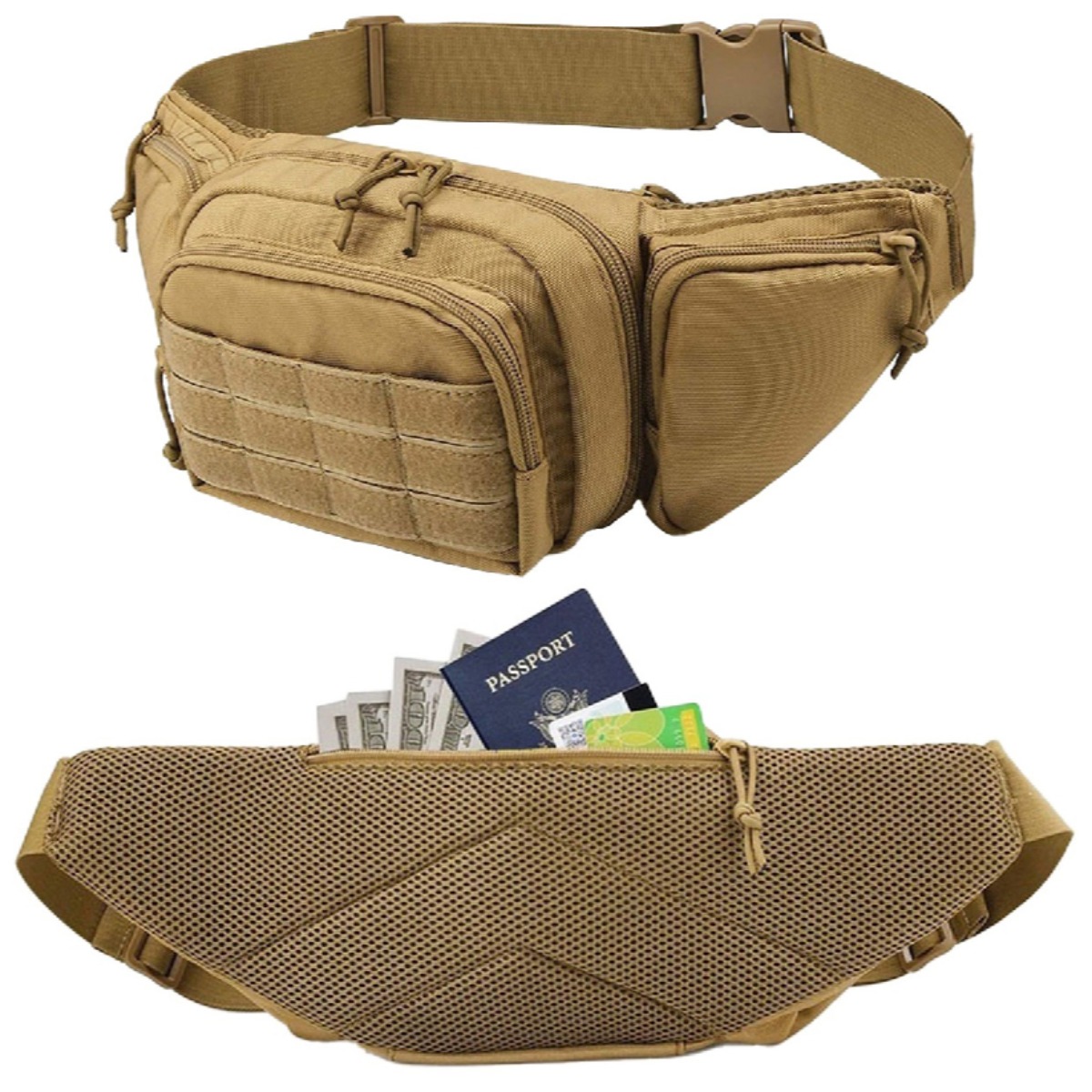 Edc Concealed Carry Fanny Pack - Torba taktyczna MOLLE do ukrytego noszenia,