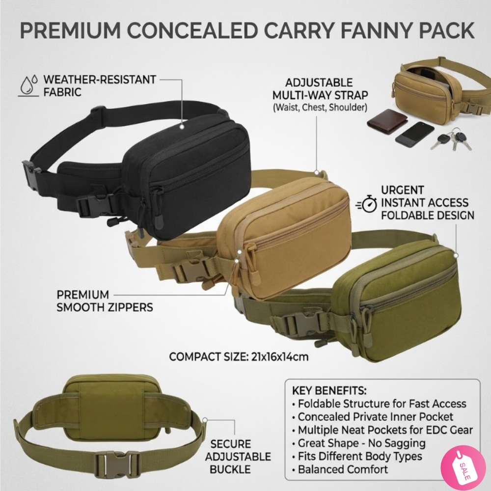 Taktyczna saszetka biodrowa do – Edc Concealed Carry Fanny Pack recenzja i cena