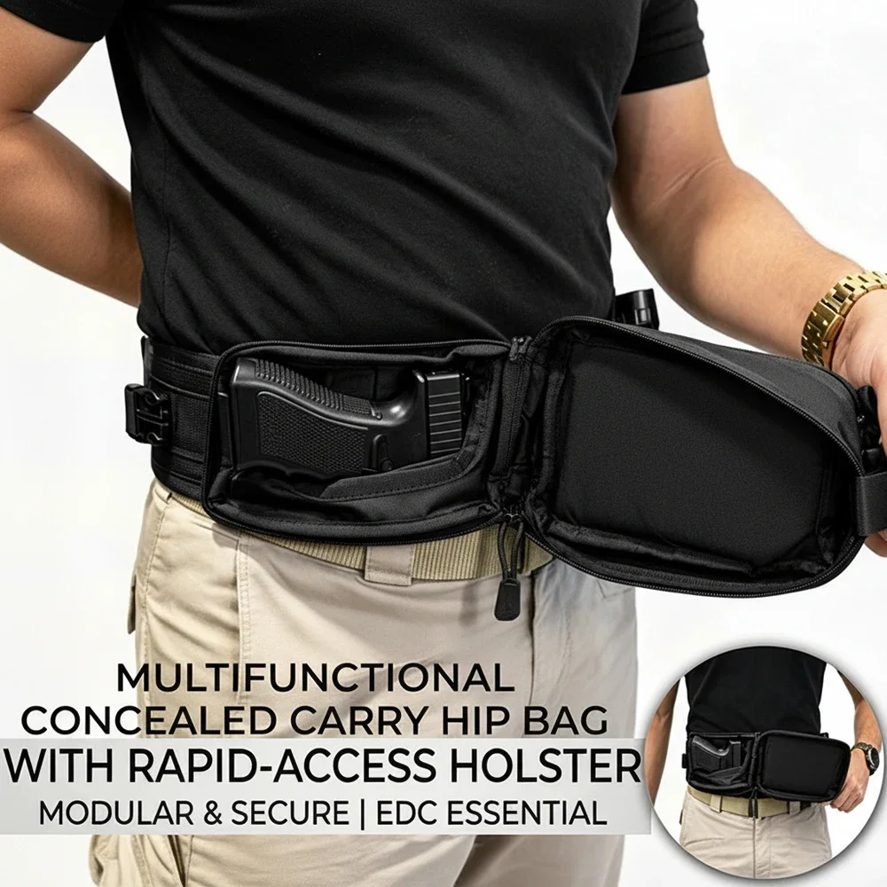 Saszetka biodrowa do ukrytego  – Edc Concealed Carry Fanny Pack recenzja i cena