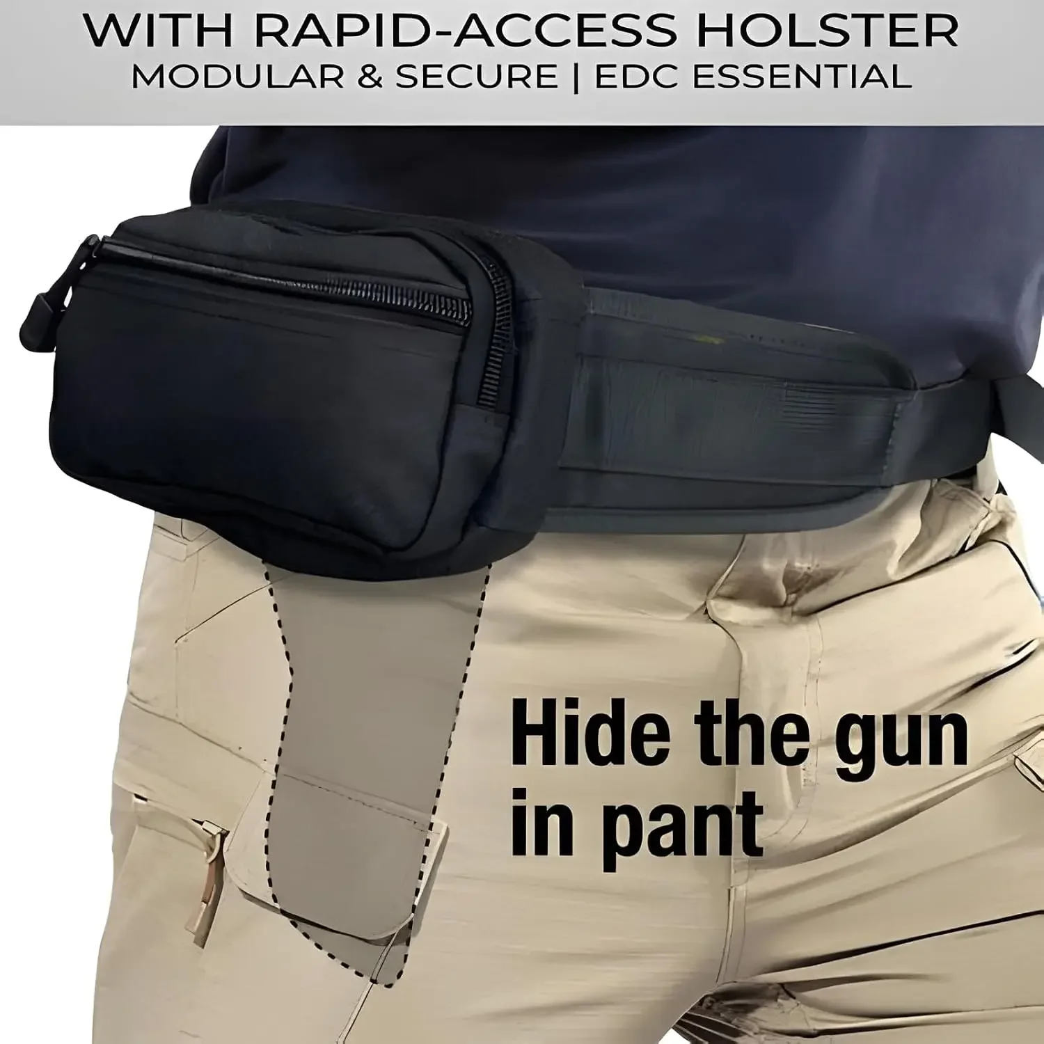 Saszetka biodrowa do ukrytego  – Edc Concealed Carry Fanny Pack recenzja i cena