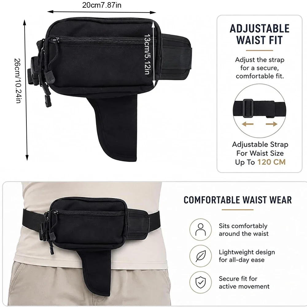 Saszetka biodrowa do ukrytego  – Edc Concealed Carry Fanny Pack recenzja i cena