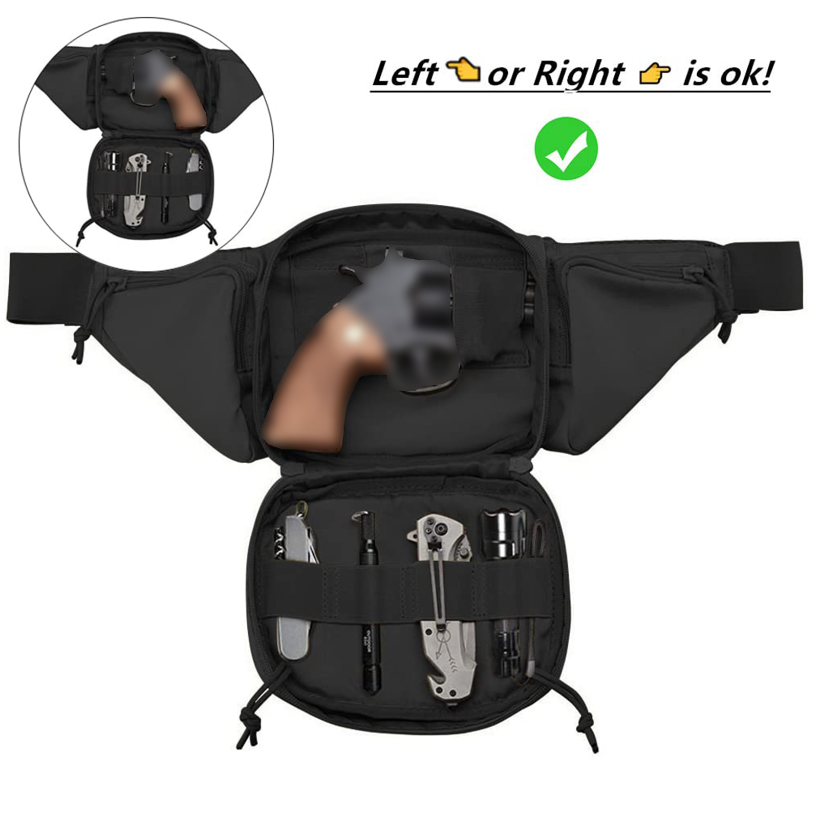 Taktyczna saszetka biodrowa na – Edc Concealed Carry Fanny Pack recenzja i cena